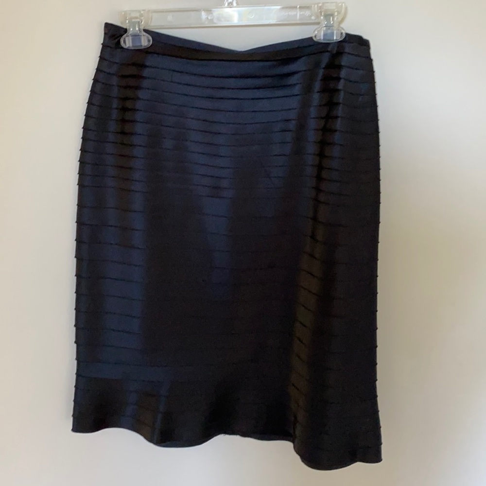 Black silk skirt